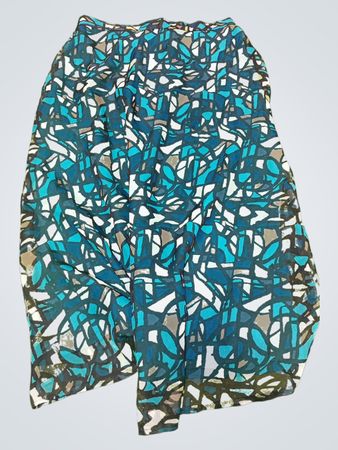 Blue Patterned Skirt