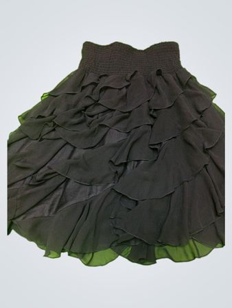 Black Ruffled Skirt