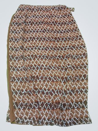 New York & Company Geometric Wrap Skirt