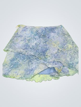 Blue Floral Skirt