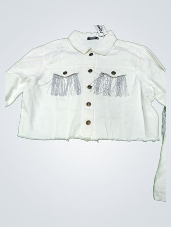 White Fringed Denim Jacket