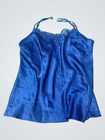 Blue Silk Camisole