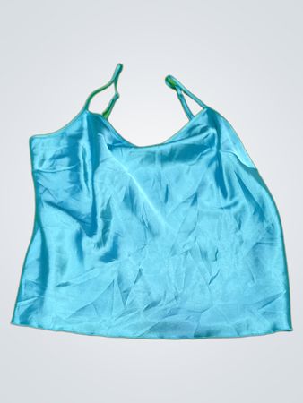 Blue Satin Cami Top