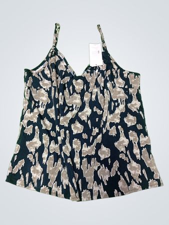 Blouse with Gray and Black Pattern