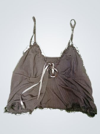 Gray Cropped Top