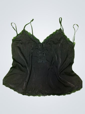 Forever 21 Black Lace Trim Cami Top