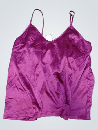 Women's Pink Satin Cami Top