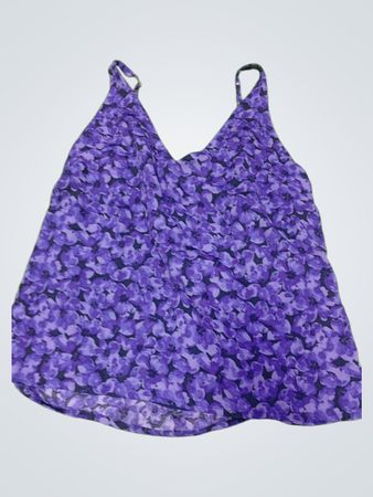 Purple Floral Tank Top