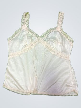 Unbranded Lace Trimmed Satin Cami Top