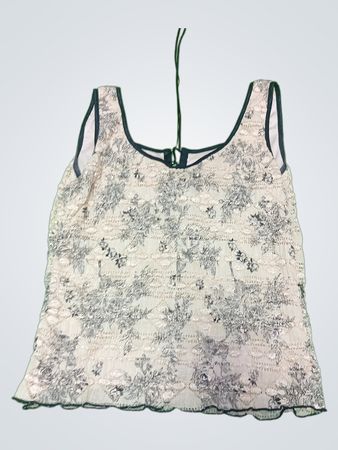 Women's Floral Lace Trim Tank Top