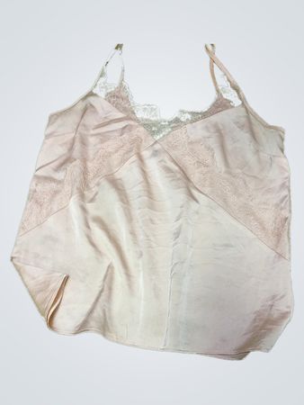 Forever 21 Lace Trim Satin Cami Top