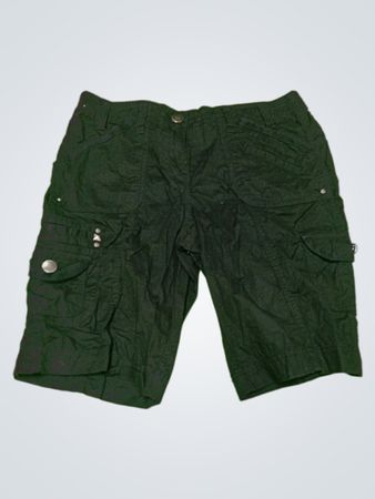 Black Cotton Blend Shorts