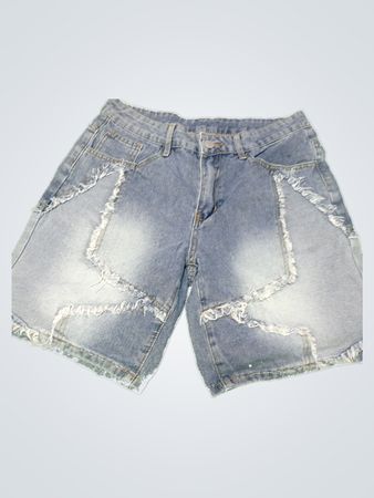 Distressed Denim Shorts