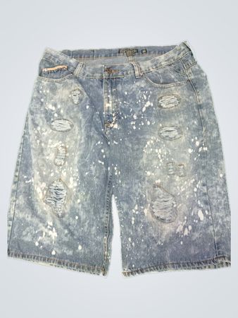Distressed Denim Shorts