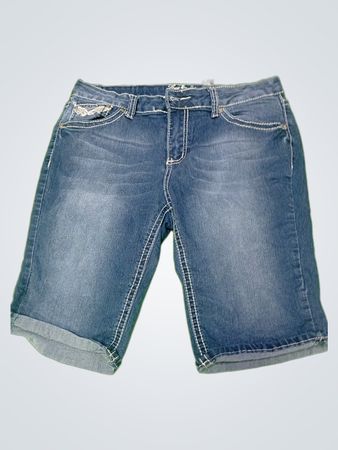 Love Indigo Premium Embellished Denim Shorts