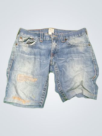 True Religion Distressed Denim Shorts