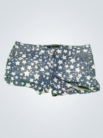 Star Pattern Denim Shorts
