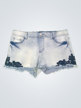 Jordache Lace Trim Denim Shorts