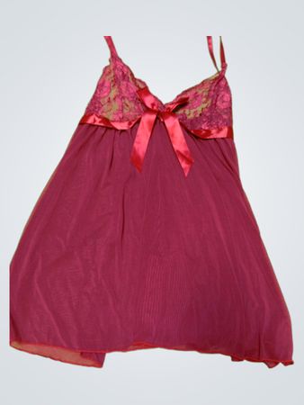Women's Burgundy Lace Chemise