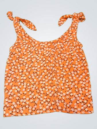 Orange Floral Top