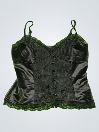 Black Satin Corset Top
