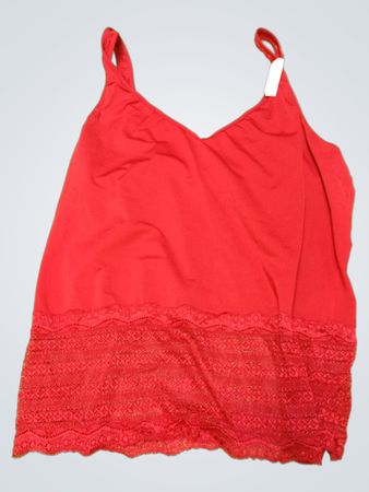 Red Lace Trim Camisole