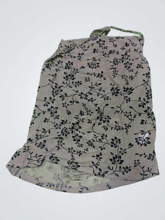 Gray Floral Skirt