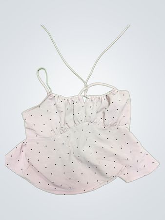 Women's White Polka Dot Blouse