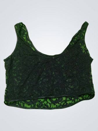 Black Lace Cropped Top