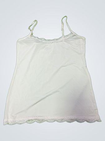 White Camisole with Lace Trim