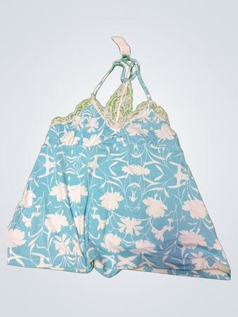 Blue Floral Halter Top