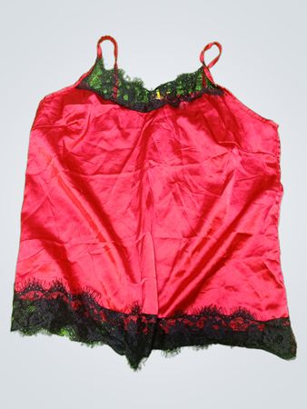Red Lace-Trimmed Camisole
