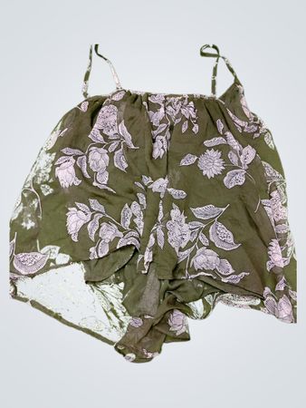 Green Floral Top