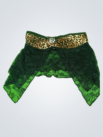 Lace Boyshorts with Leopard Waistband