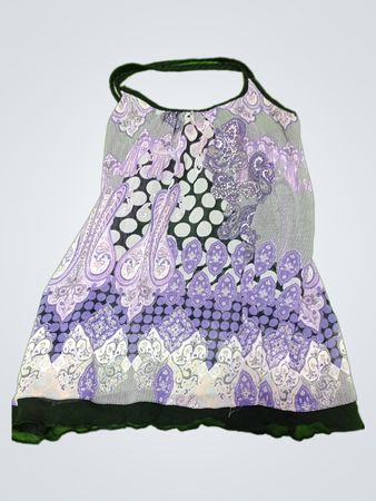 Purple Paisley Patterned Tank Top