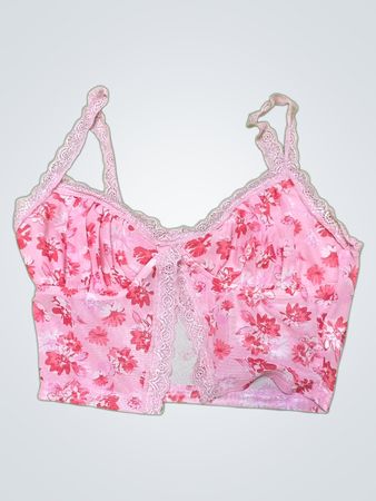 Pink Floral Bra