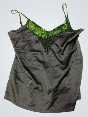Black Lace-Trimmed Camisole