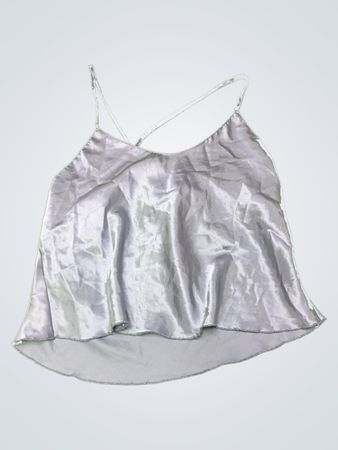Gray Satin Cami Top