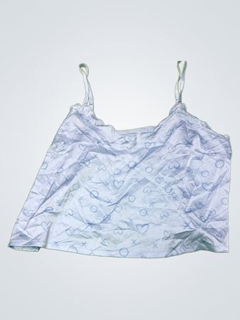 Light Blue Camisole with Heart Pattern