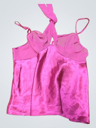 Pink Satin Halter Top