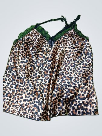 Leopard Print Lace Cami Top