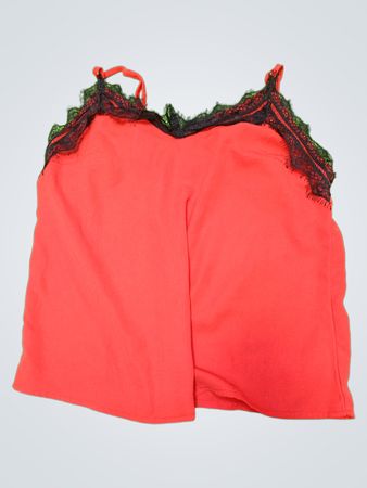 Red Lace Trim Camisole