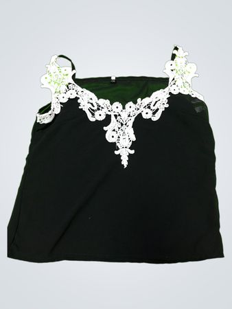 Black Lace Trim Top