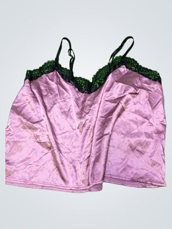 Pink Lace-Trimmed Camisole