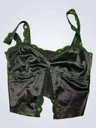 Black Satin Bra