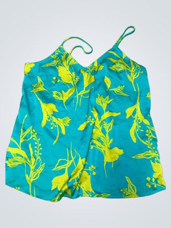 Blue and Yellow Floral Halter Top