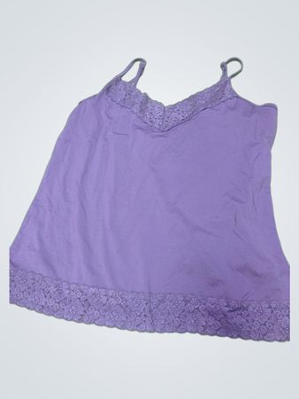 Purple Lace-Trimmed Camisole