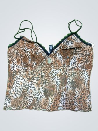 Forever 21 Leopard Print Lace Cami Top