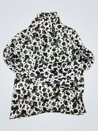 Long-Sleeve Animal Print Top