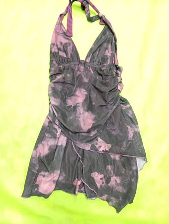 Tie Dye Halter Neck Dress
